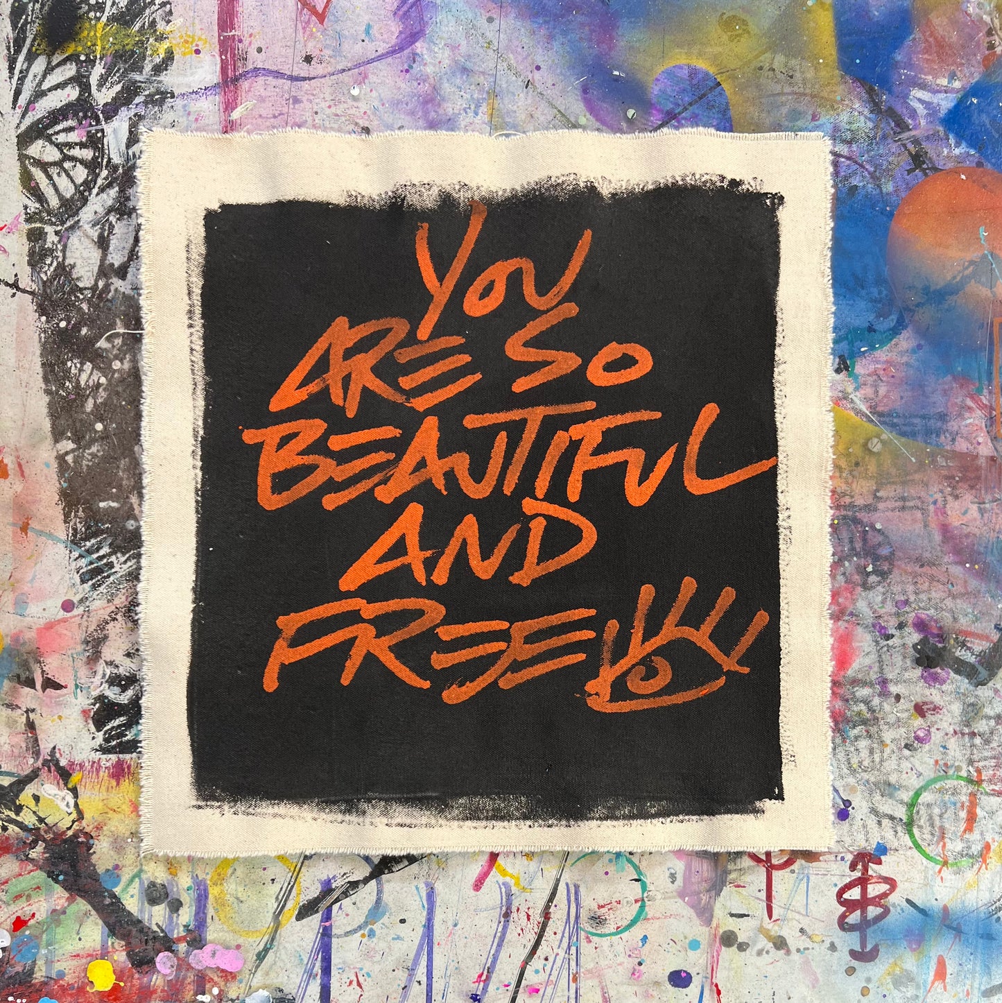 Beautiful and free / orange & black 2 / mantra / May 2023