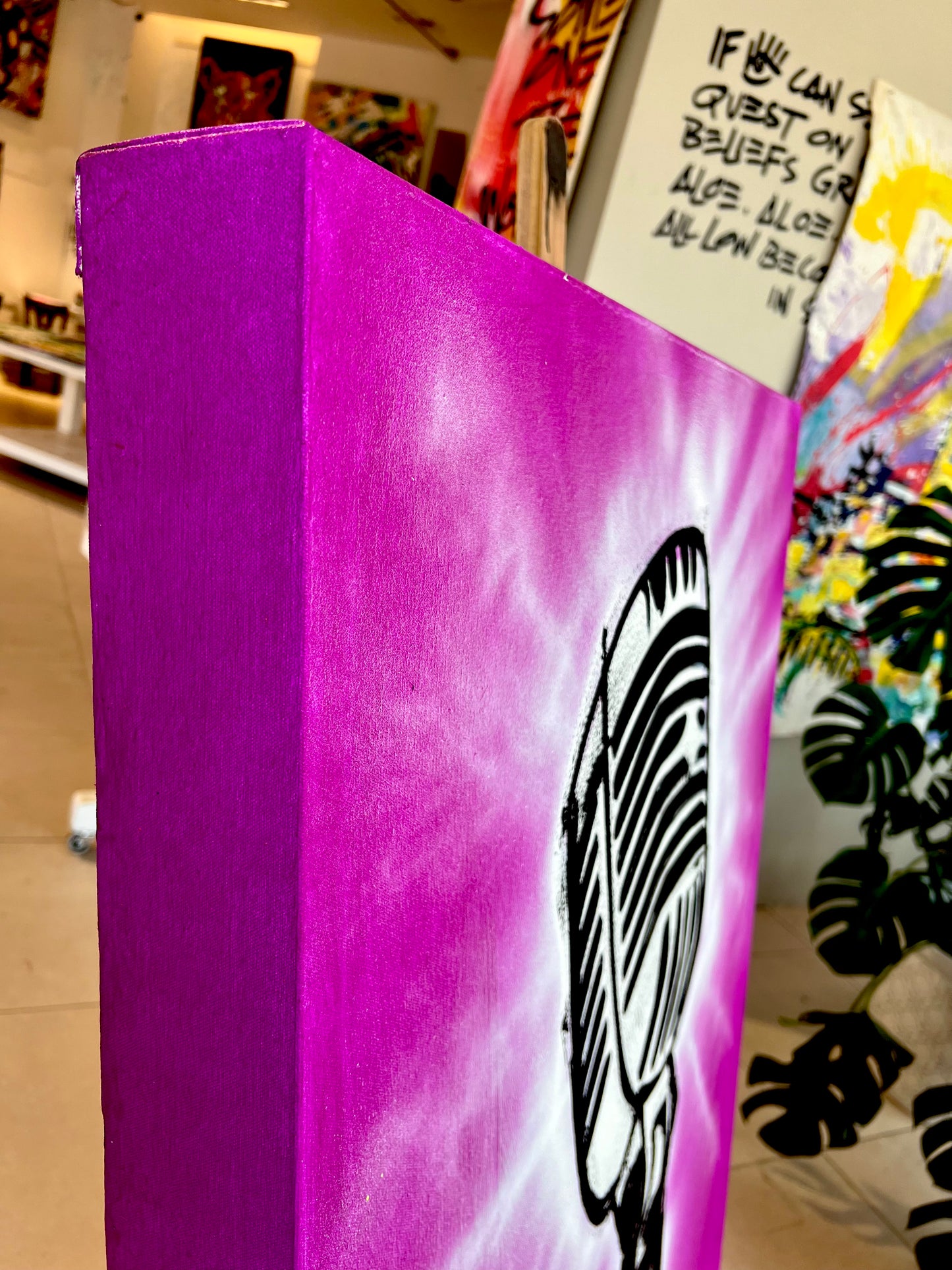 Speak Highly / purple microphone / July 2023