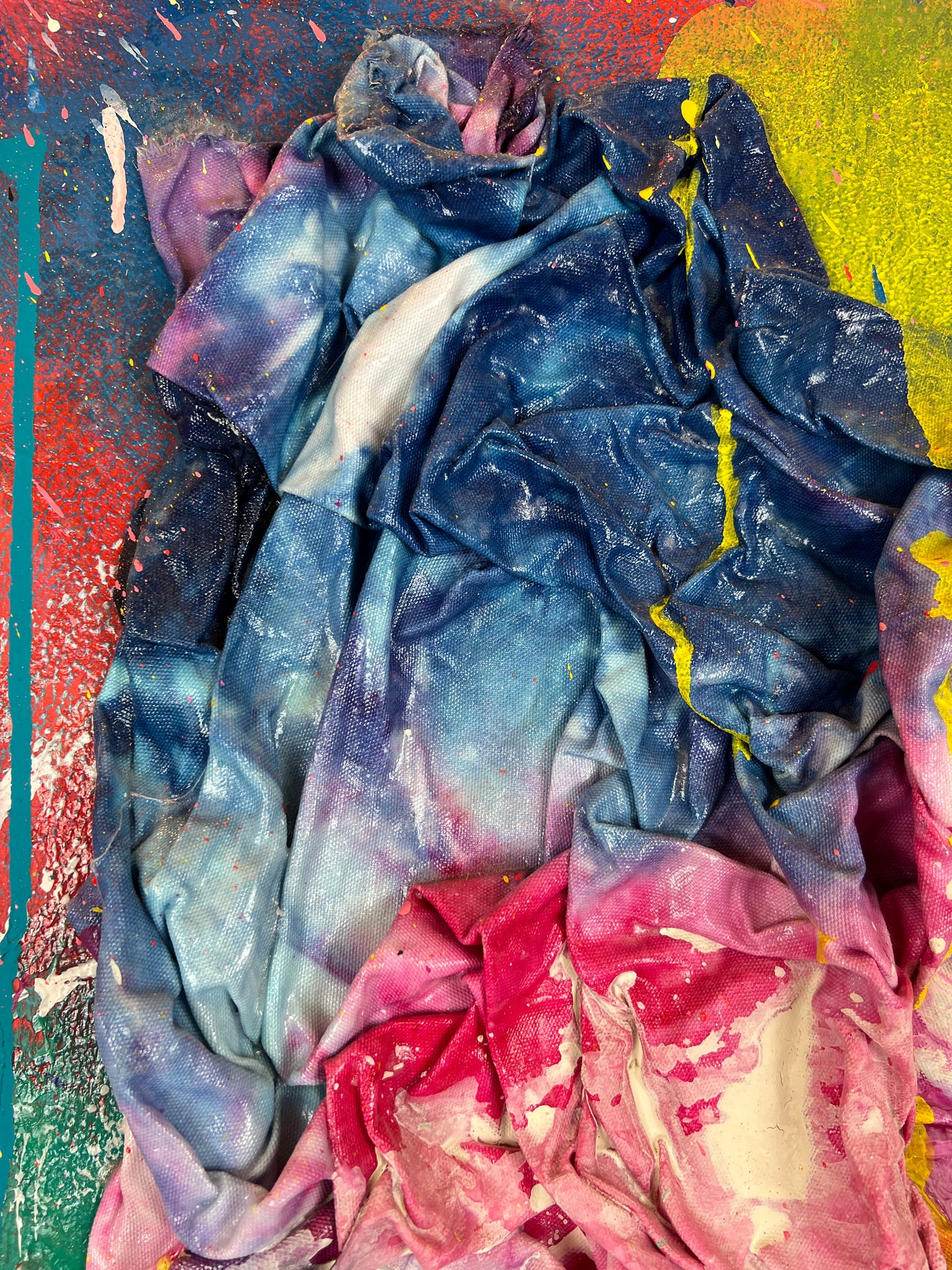 Vibrant Abstract no.6 / Mixed Media Collage / Spring 2022 / Defer Troy Hill