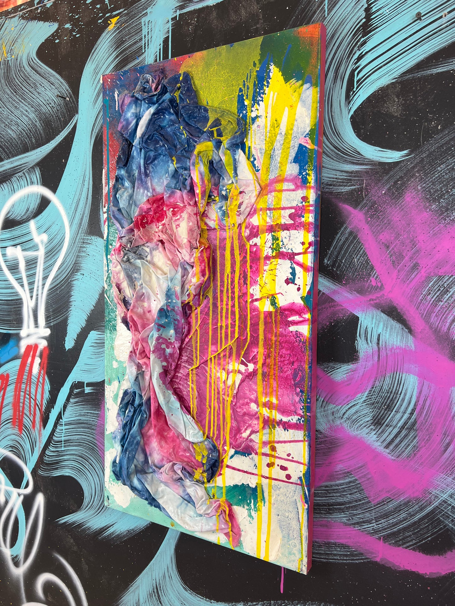 Vibrant Abstract no.6 / Mixed Media Collage / Spring 2022 / Defer Troy Hill