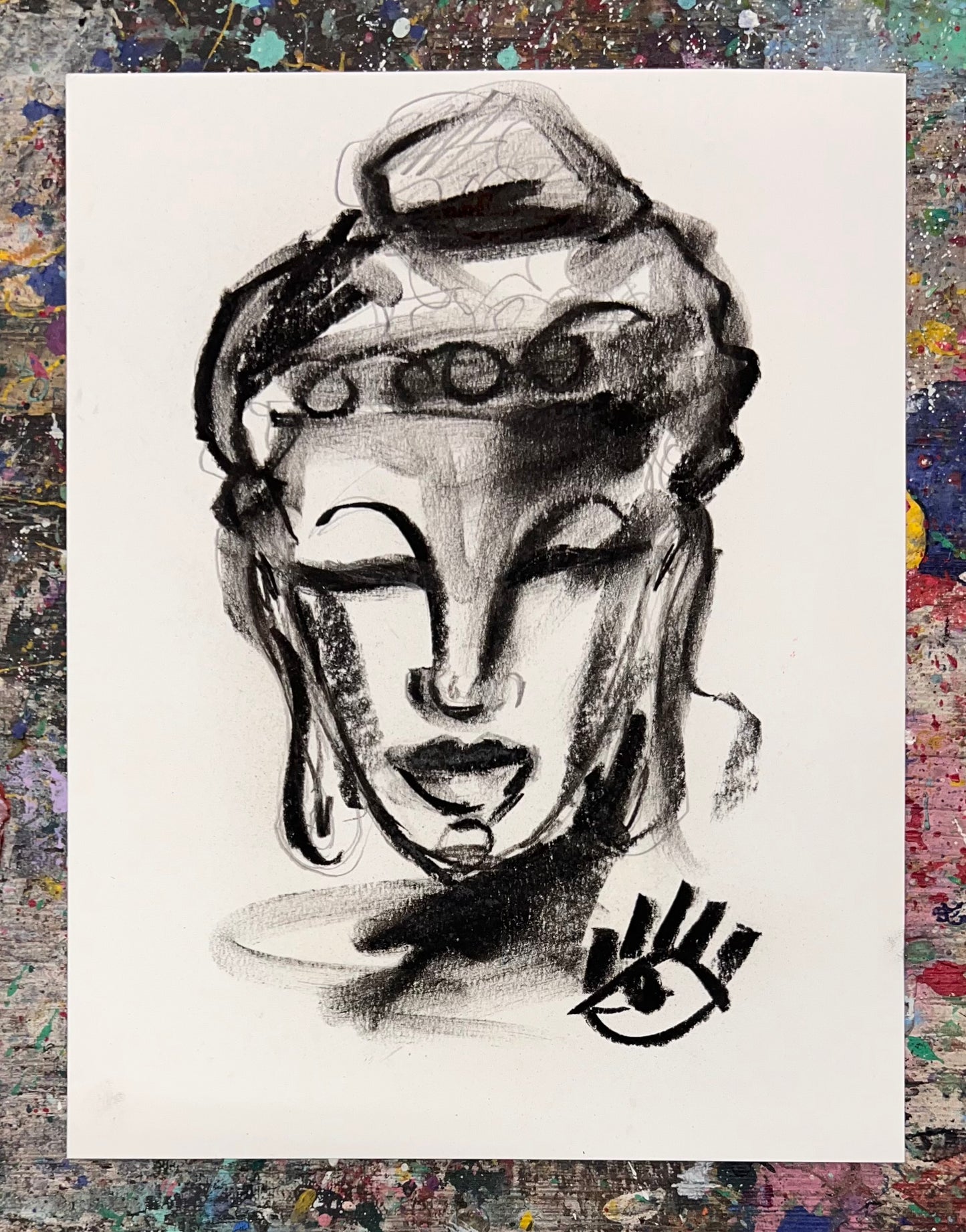 Black & White Buddha Sketch / Archival Paper / Sunday Collection / August 2025