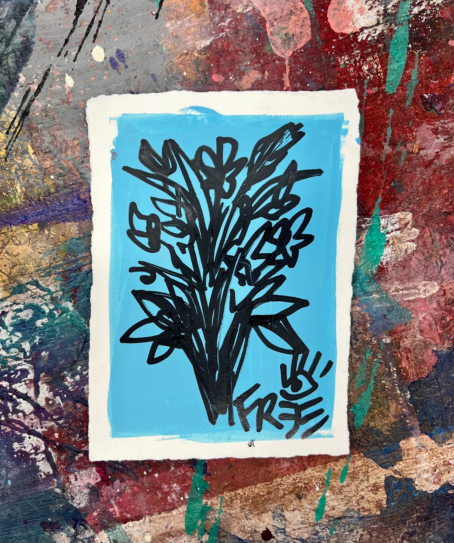 Bouquet Sketch / Sky / Archival Paper / BOGO Originals / January 2026