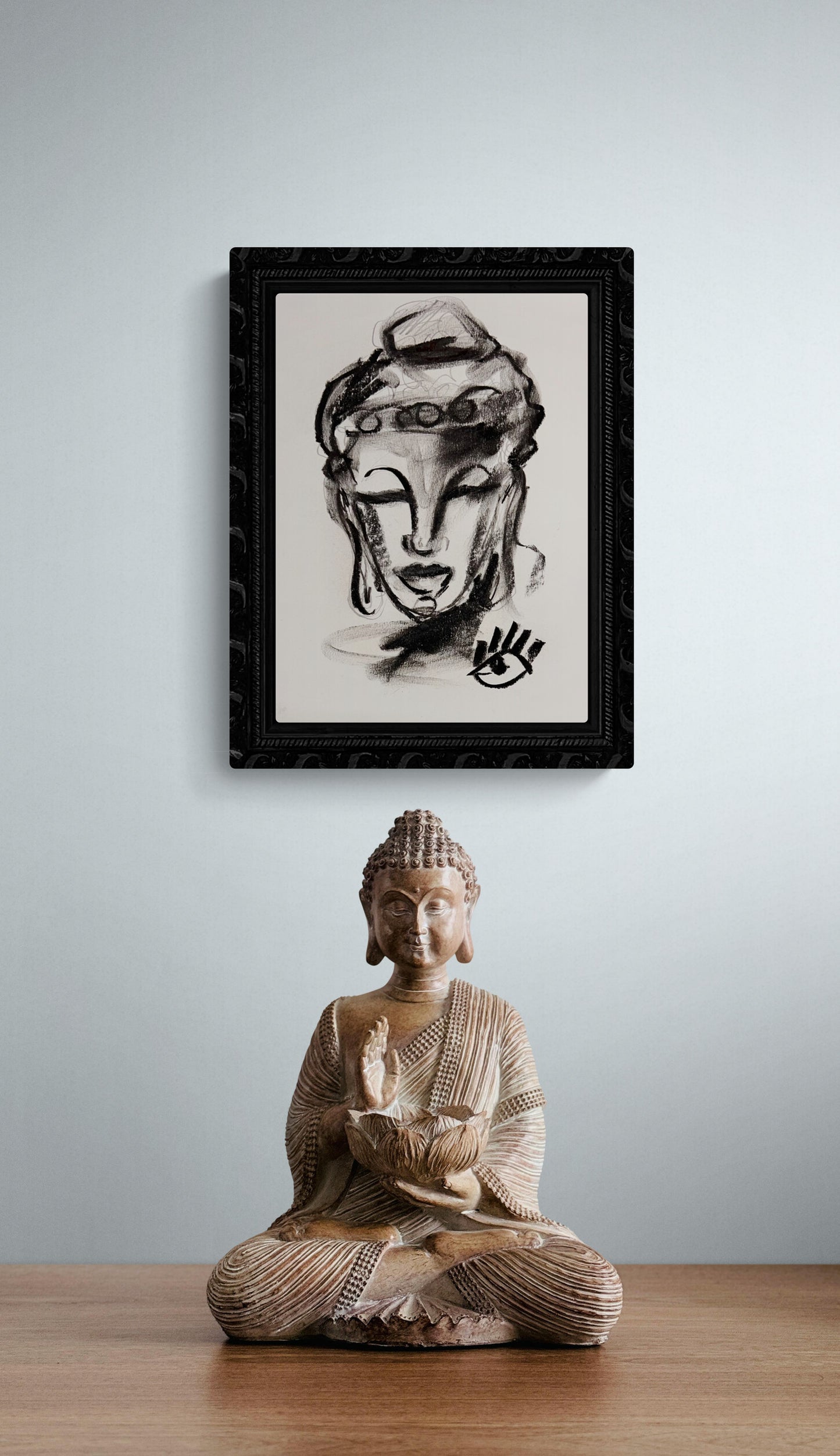 Black & White Buddha Sketch / Archival Paper / Sunday Collection / August 2025