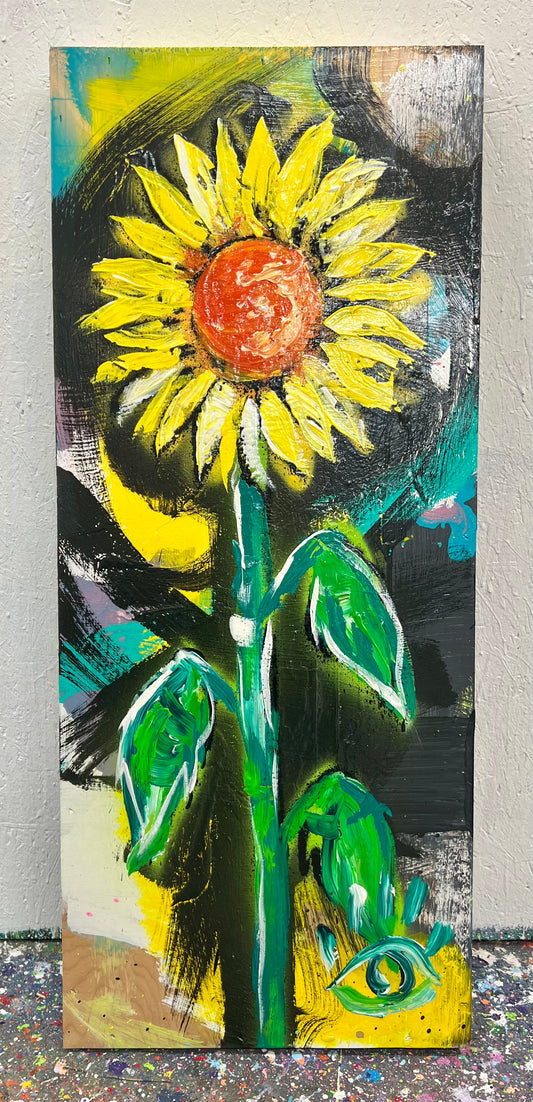 Beautiful and Free / Wooden Sunflower / January 2024
