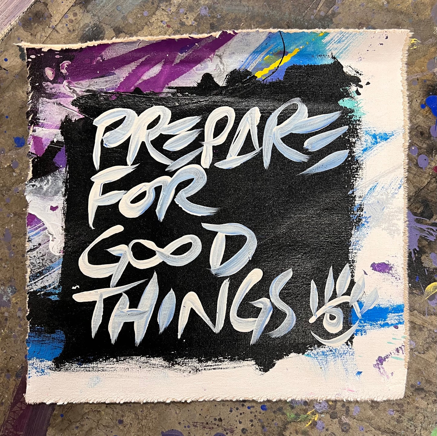 Prepare For Good Things / Purple , Blue, & Black / Abstract Mantra / June 2026