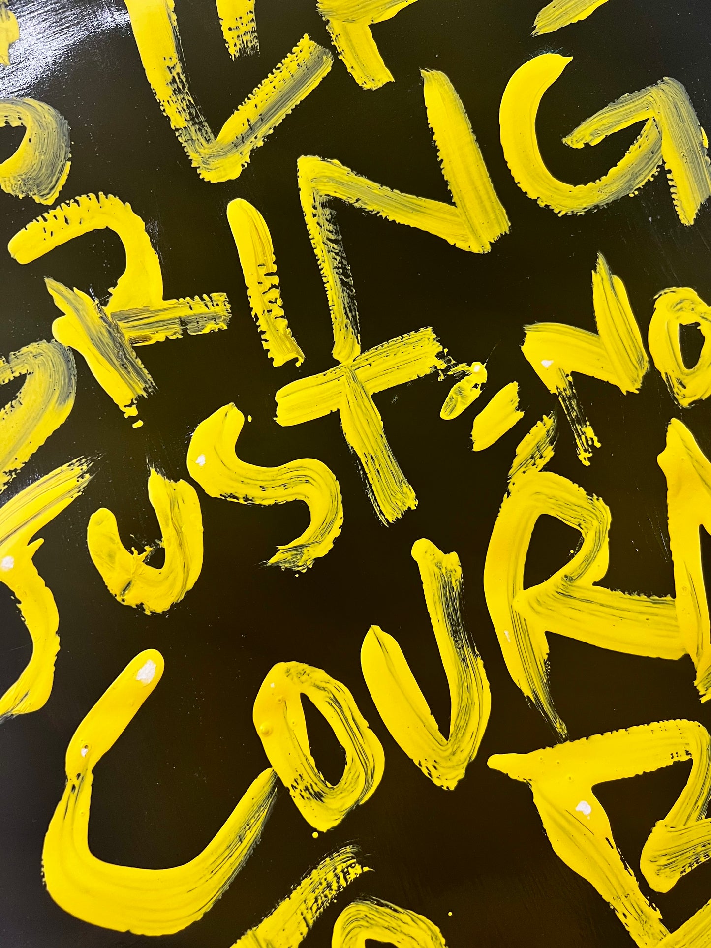 Courage to be Tender / Yellow & Black / Archival Paper Mantra / Sunday Collection / January 2026