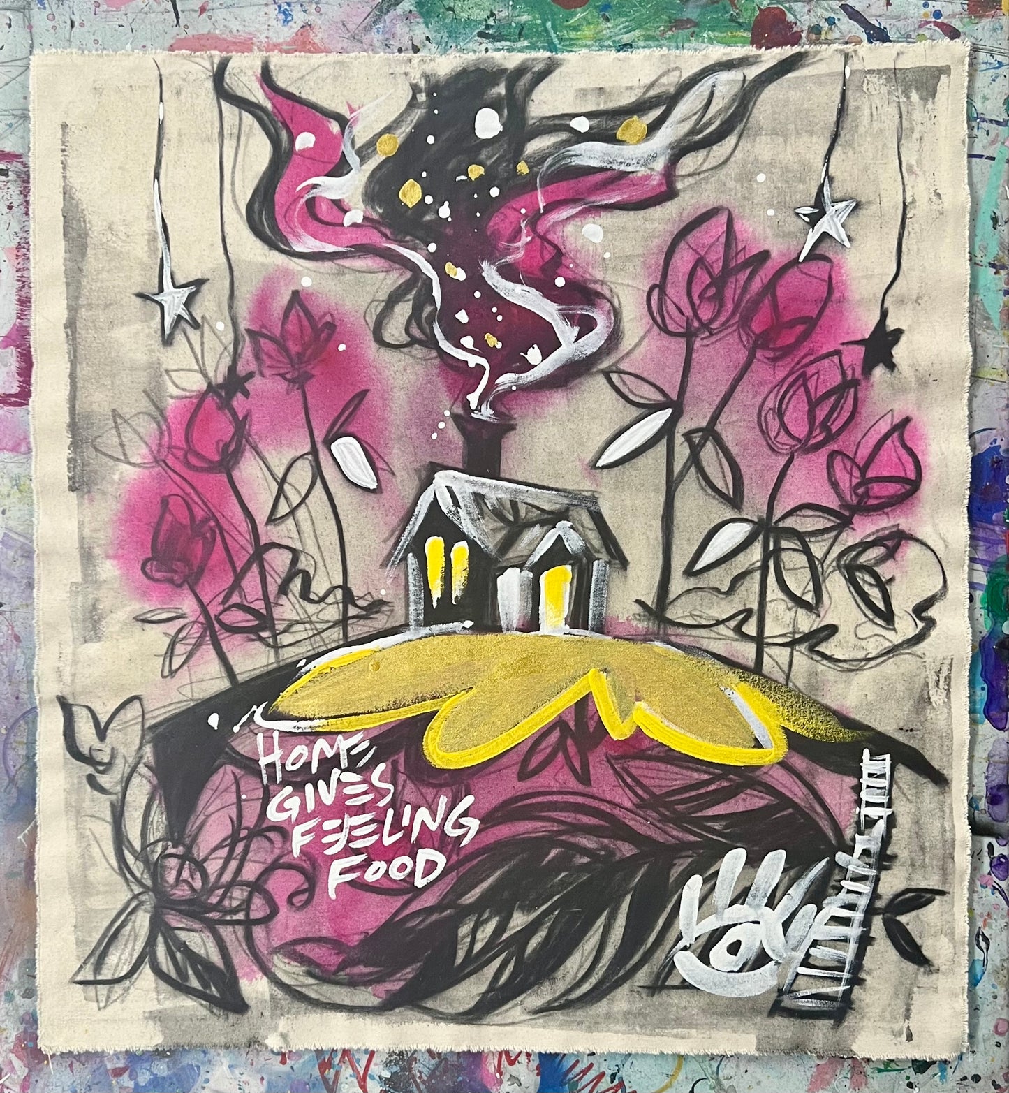 Home Gives Feeling Food / Charcoal Sketch / Sunday Collection / January 2026