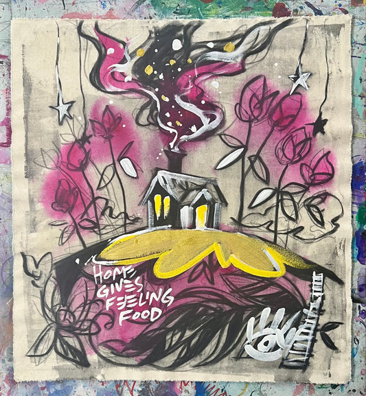 Home Gives Feeling Food / Charcoal Sketch / Sunday Collection / January 2026