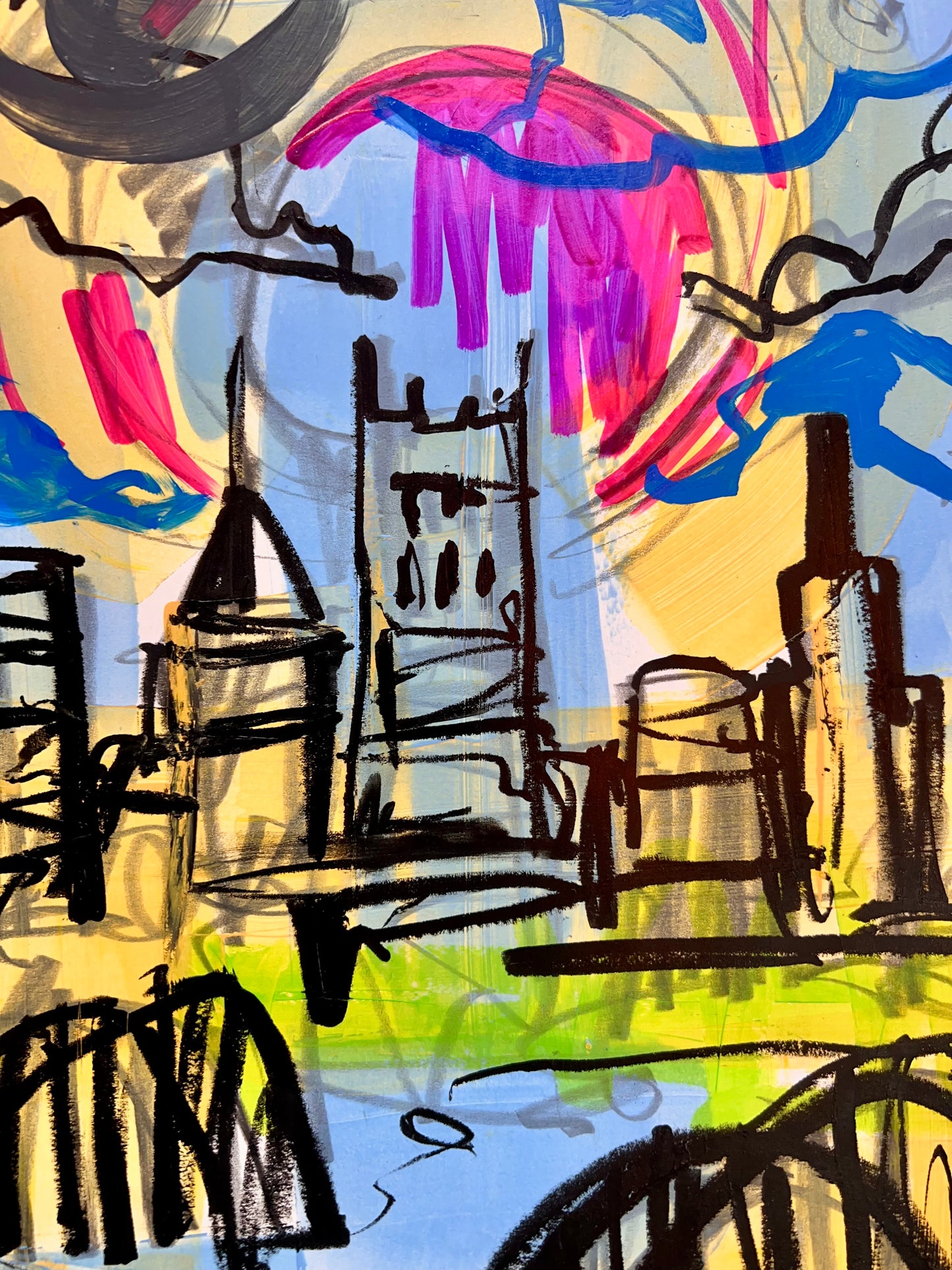 Life is Beautiful Skyline Sketch / Archival Paper / May 2025
