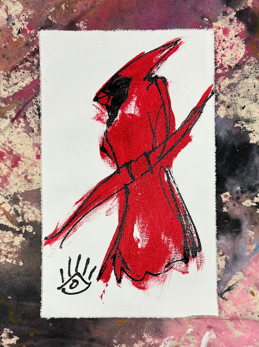 Cardinal Sketch 5 / red, black & white / January 2024