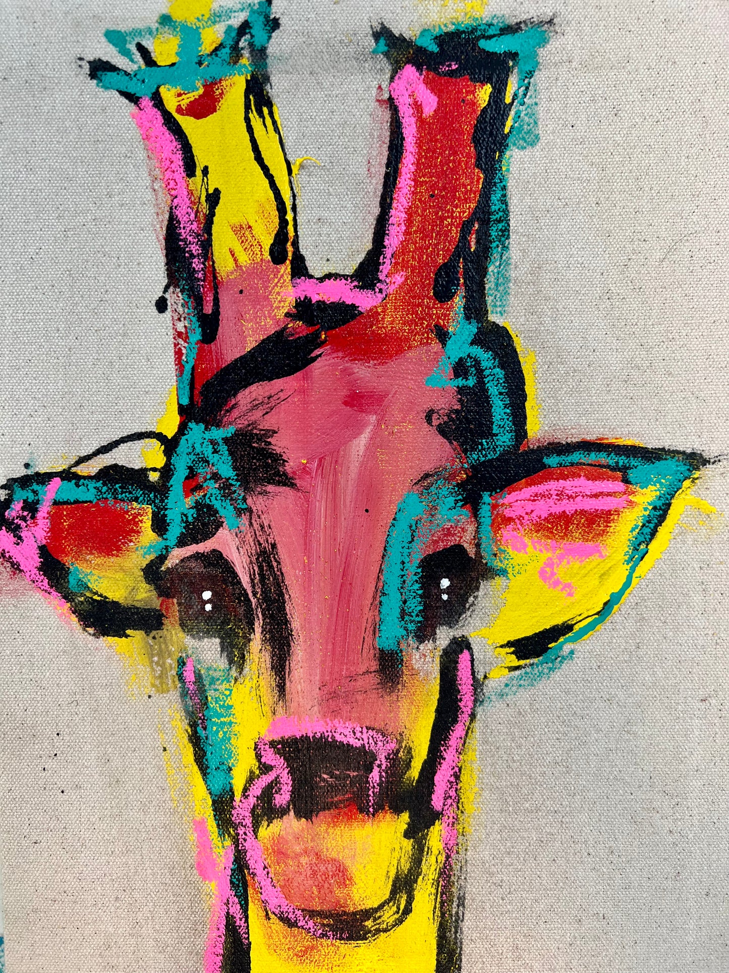 Keep Your Head Up / Pink + Yellow Giraffe Sketch / November 2023
