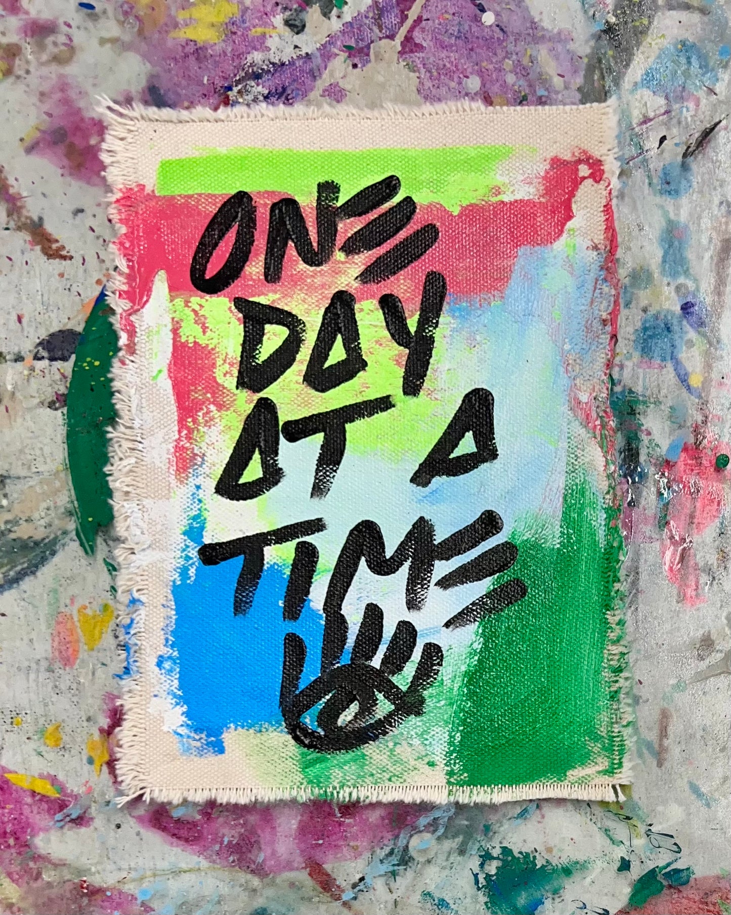 One Day at a Time / Pink, Blue & Green / Pocket Art / September 2024