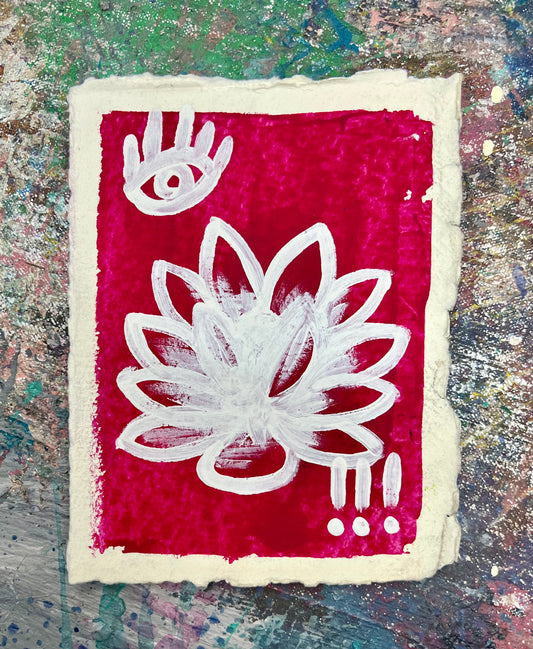 Lotus Sketch / Fuchsia / Archival Paper / BOGO Originals / January 2026