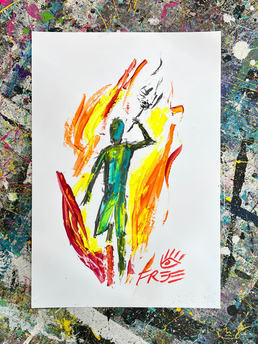 The Treasure Within / Traveler / Mixed-Media on Archival Paper / November 2023