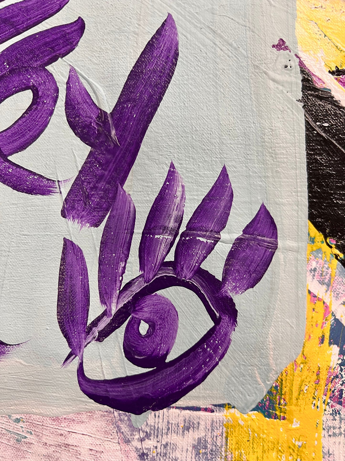 Small Steps / Purple, Green, & White / Abstract Mantra / June 2026