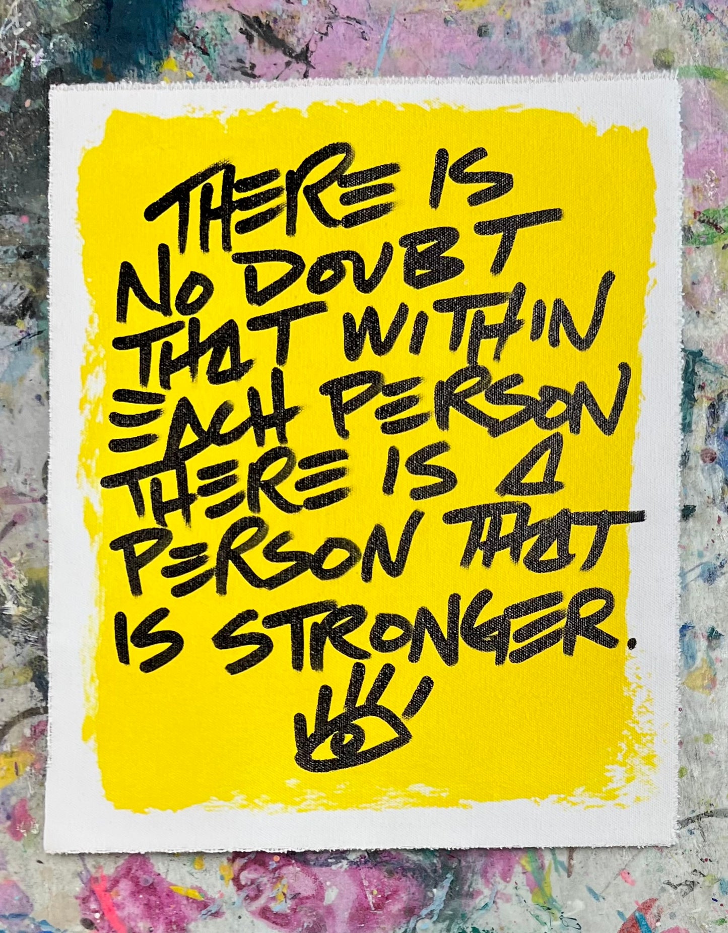 Person Stronger / Black & Yellow Mantra 4 / September 2024