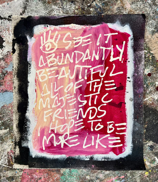 Abundantly Beautiful / Black & Fuchsia Mantra / March 2026