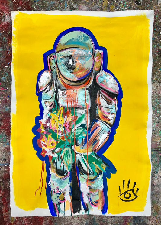 Each Day is New / Astronaut / Yellow Background / Winter 2024