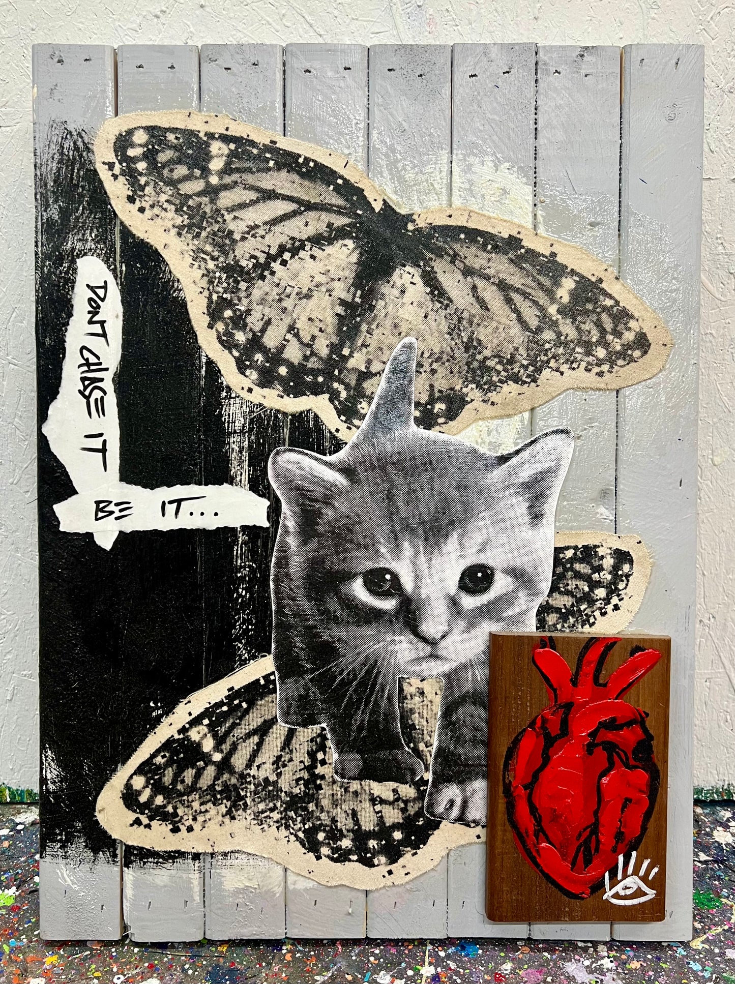 Don’t Chase It Be It / Wooden Collage / January 2024