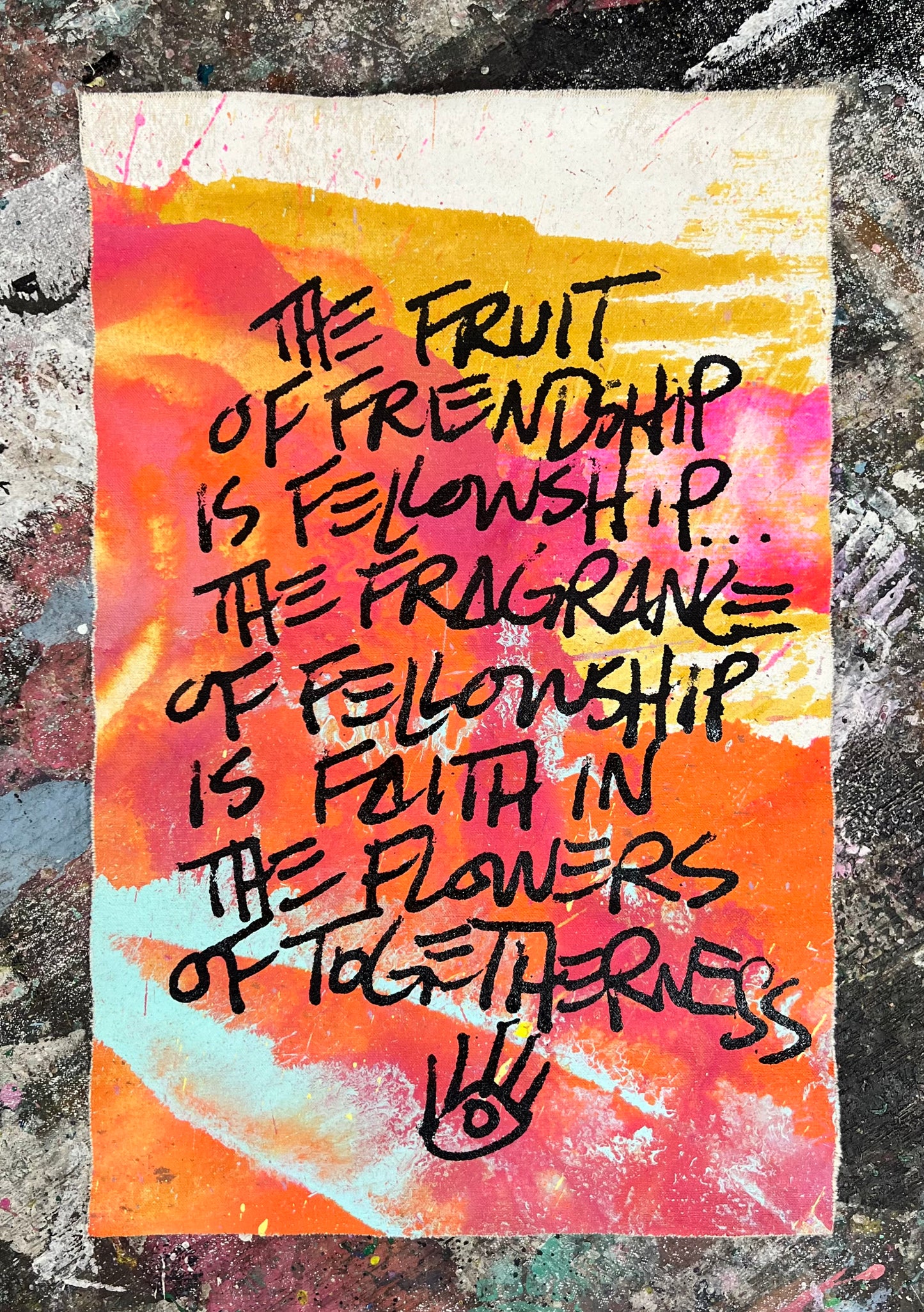 Flowers of Togetherness / Orange & Goldenrod Colorwash Mantra / March 2026