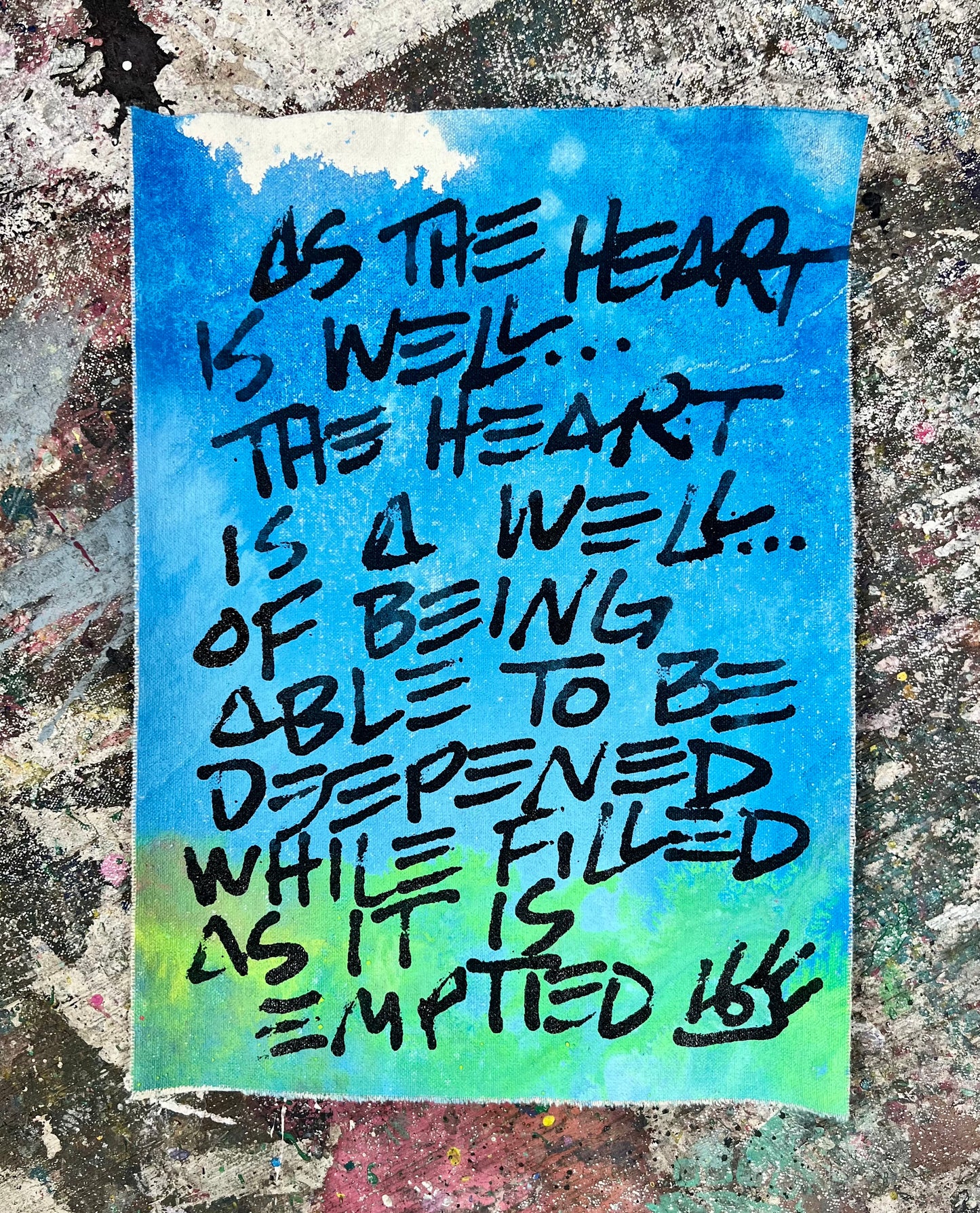 Well of Being / Blue & Green Colorwash Mantra / March 2026