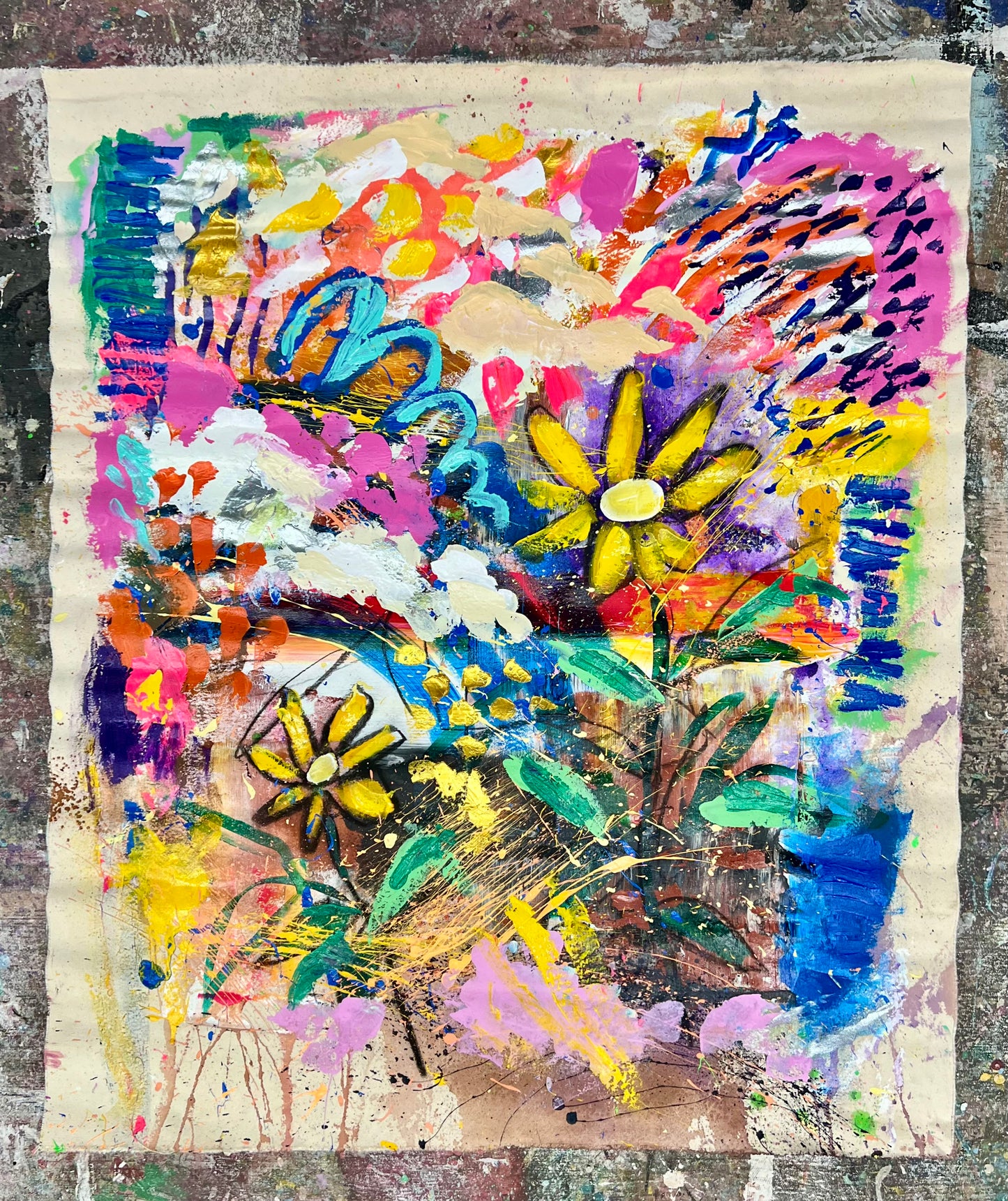 Amazing and Free / Sunflower Abstract / Wednesday Refresh / February 2026