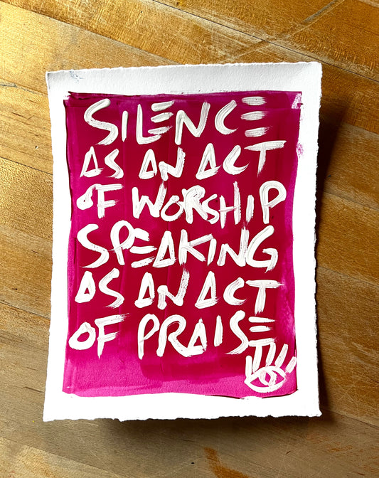 Silence as Worship / Fuchsia / Archival Paper Mantra / BOGO Originals / December 2025