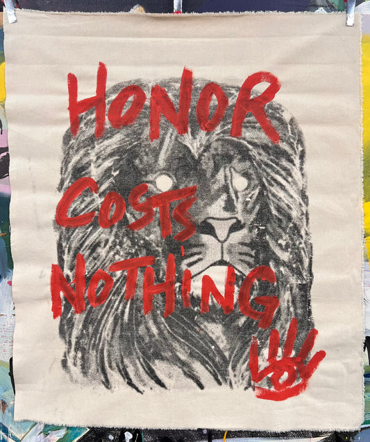 Honor Costs Nothing / Vintage Screenprint Lion 2 / Sunday Collection / July 2025