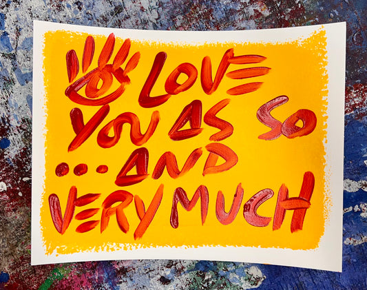 As So and Very Much / Red & Gold Mantra / Archival Paper / Sunday Collection / August 2025