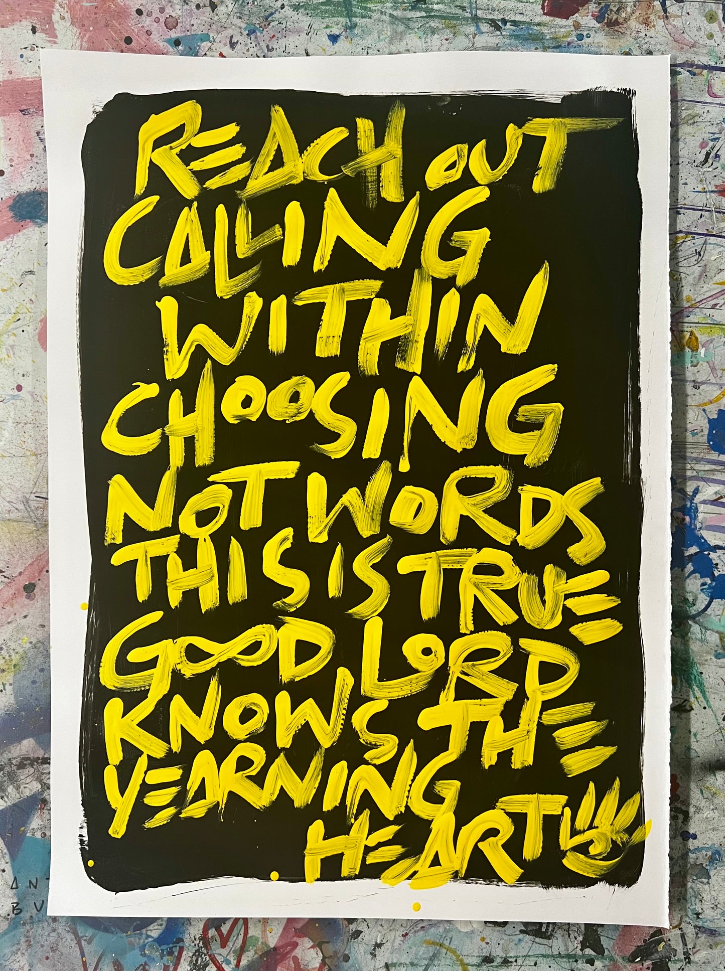 The Yearning Heart / Yellow & Black / Archival Paper Mantra / Sunday Collection / January 2026