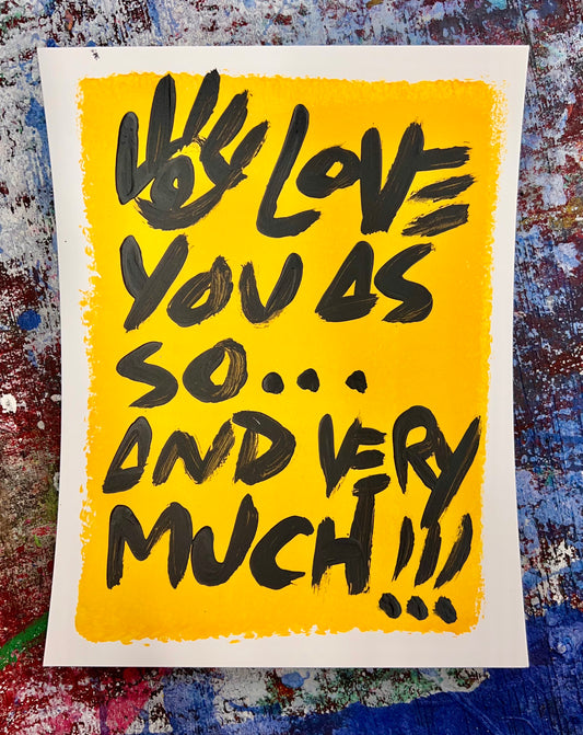 As So and Very Much / Black & Gold Mantra / Archival Paper / Sunday Collection / August 2025