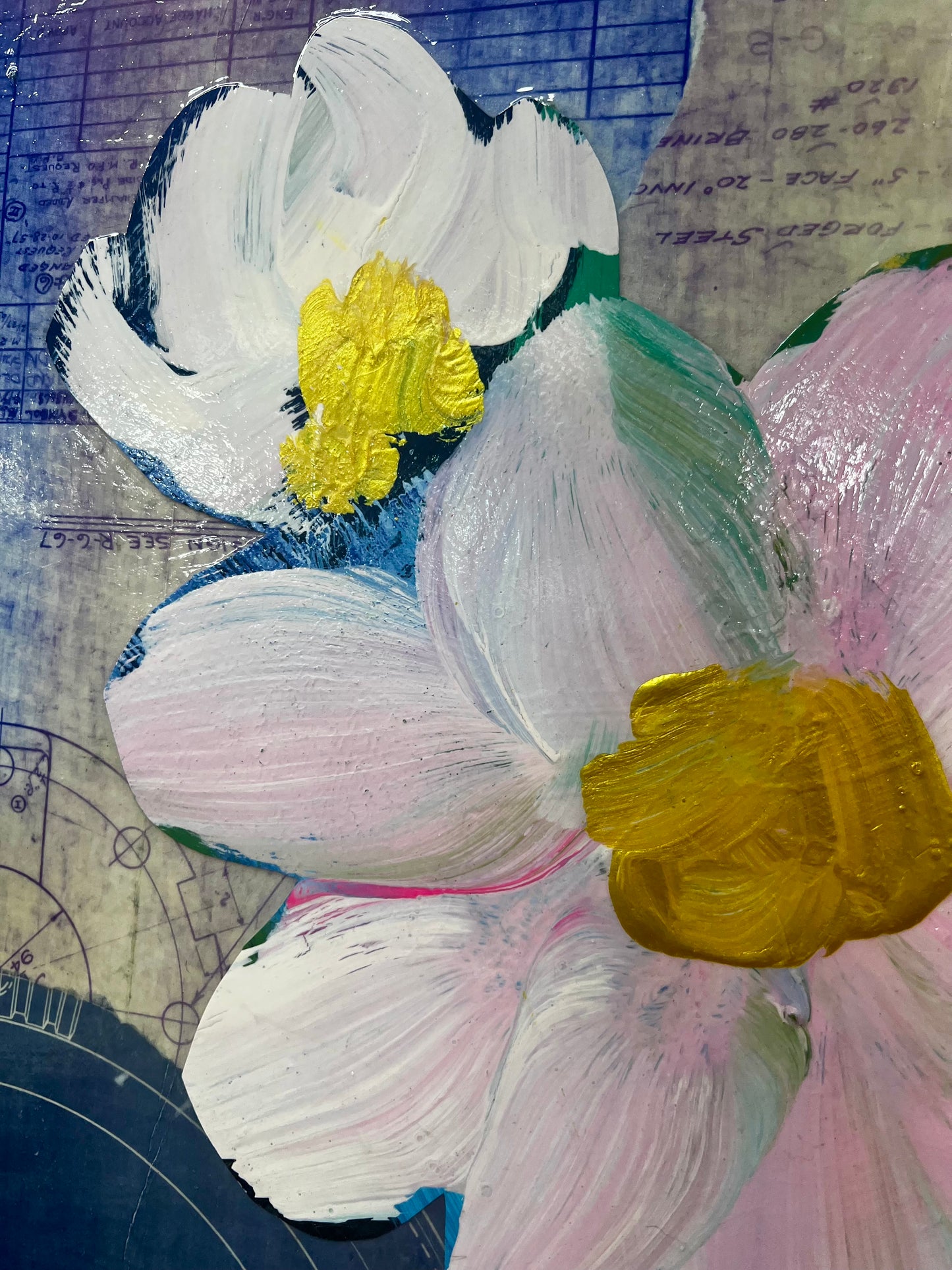 The Yearning Heart / Heart & Blueprint Collage / Sunday Collection / January 2026