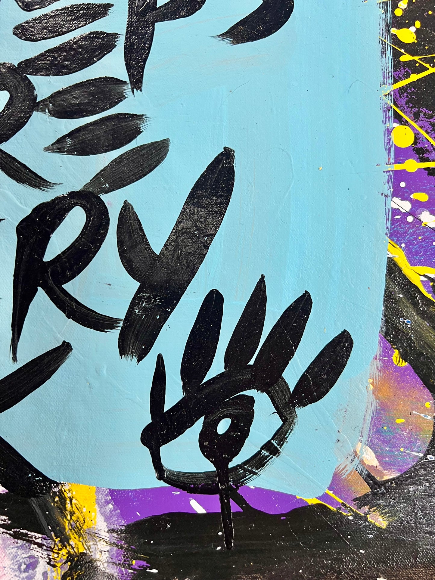 Small Steps / Purple, Yellow, & Black / Abstract Mantra / June 2026