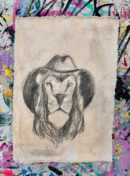 Walk Slow / Cowboy Lion Sketch / Sunday Collection / September 2025