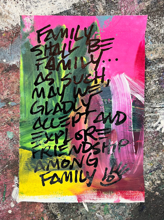 Explore Friendship Among Family / Fuchsia & Green Mantra / March 2026