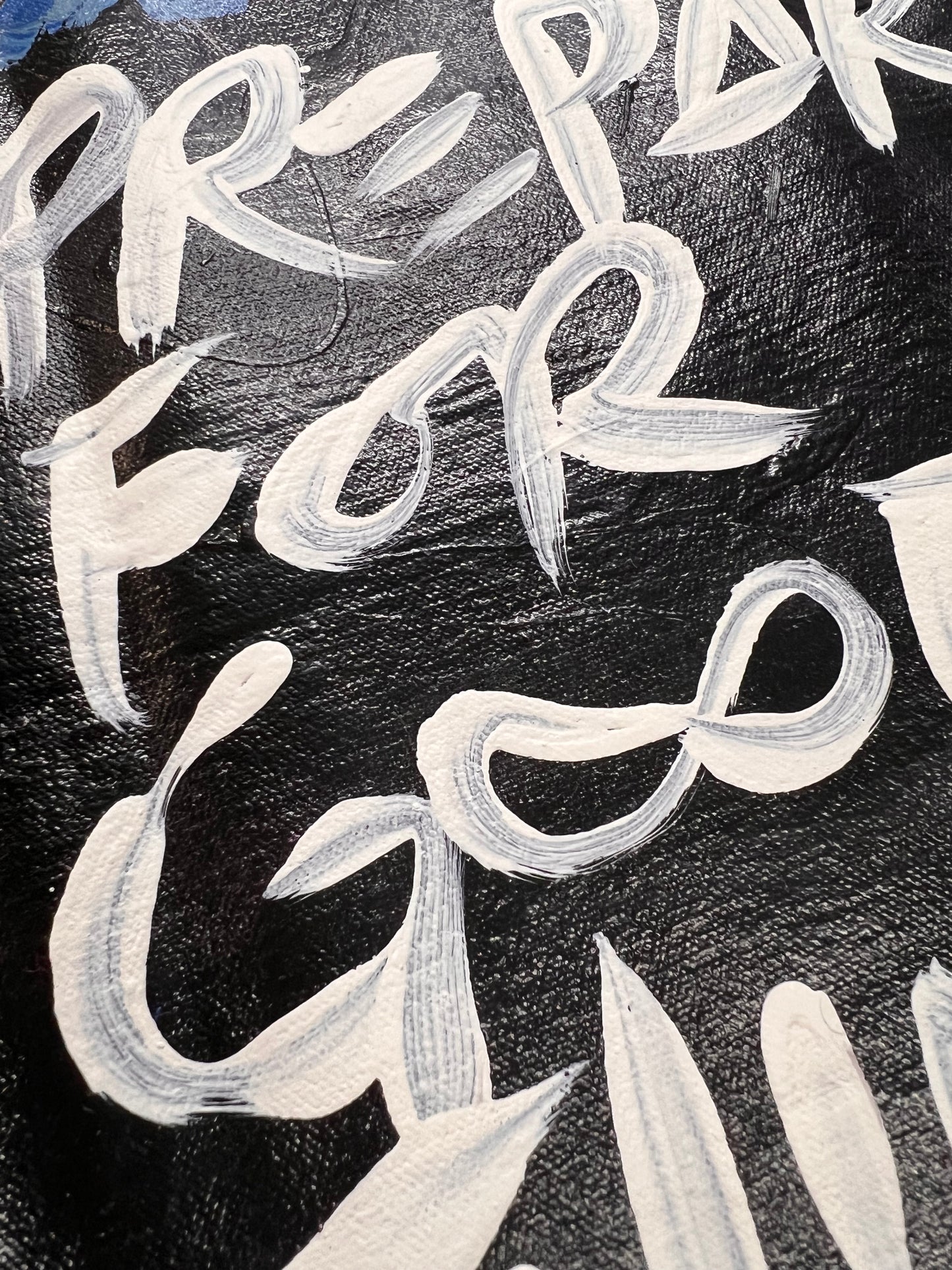 Prepare For Good Things / Black, Blue, & White / Abstract Mantra / June 2026