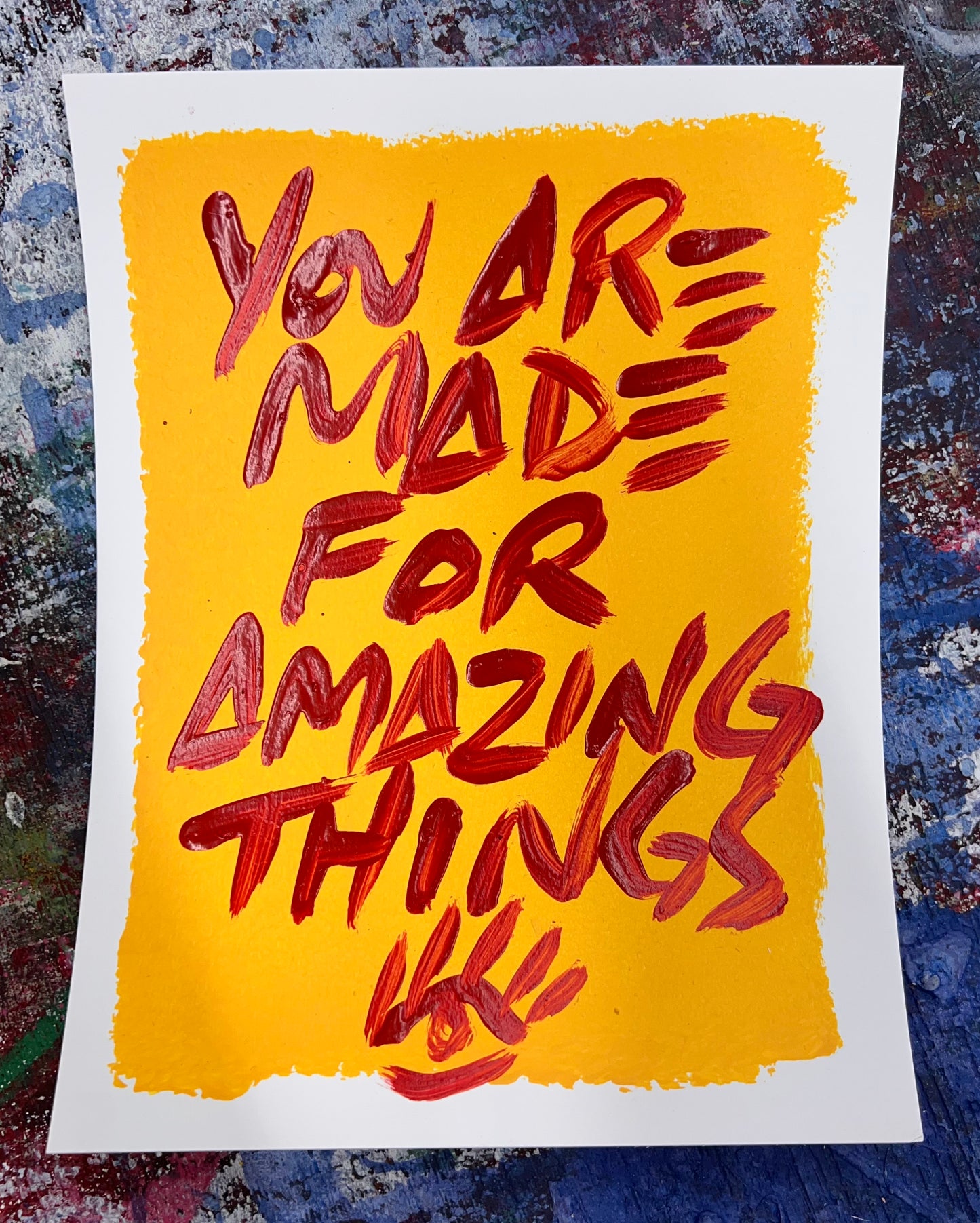 Amazing Things / Red & Gold Mantra / Archival Paper / Sunday Collection / August 2025