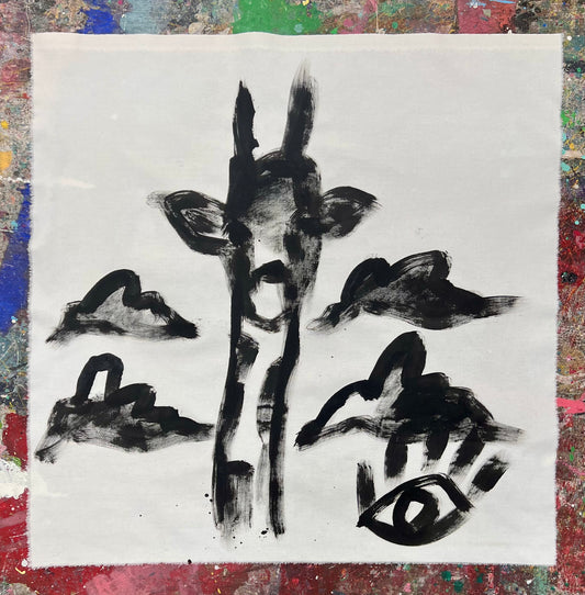 Black & White Giraffe Sketch / June 2025