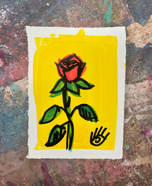 Rose Sketch / Goldenrod / Archival Paper / BOGO Originals / January 2026