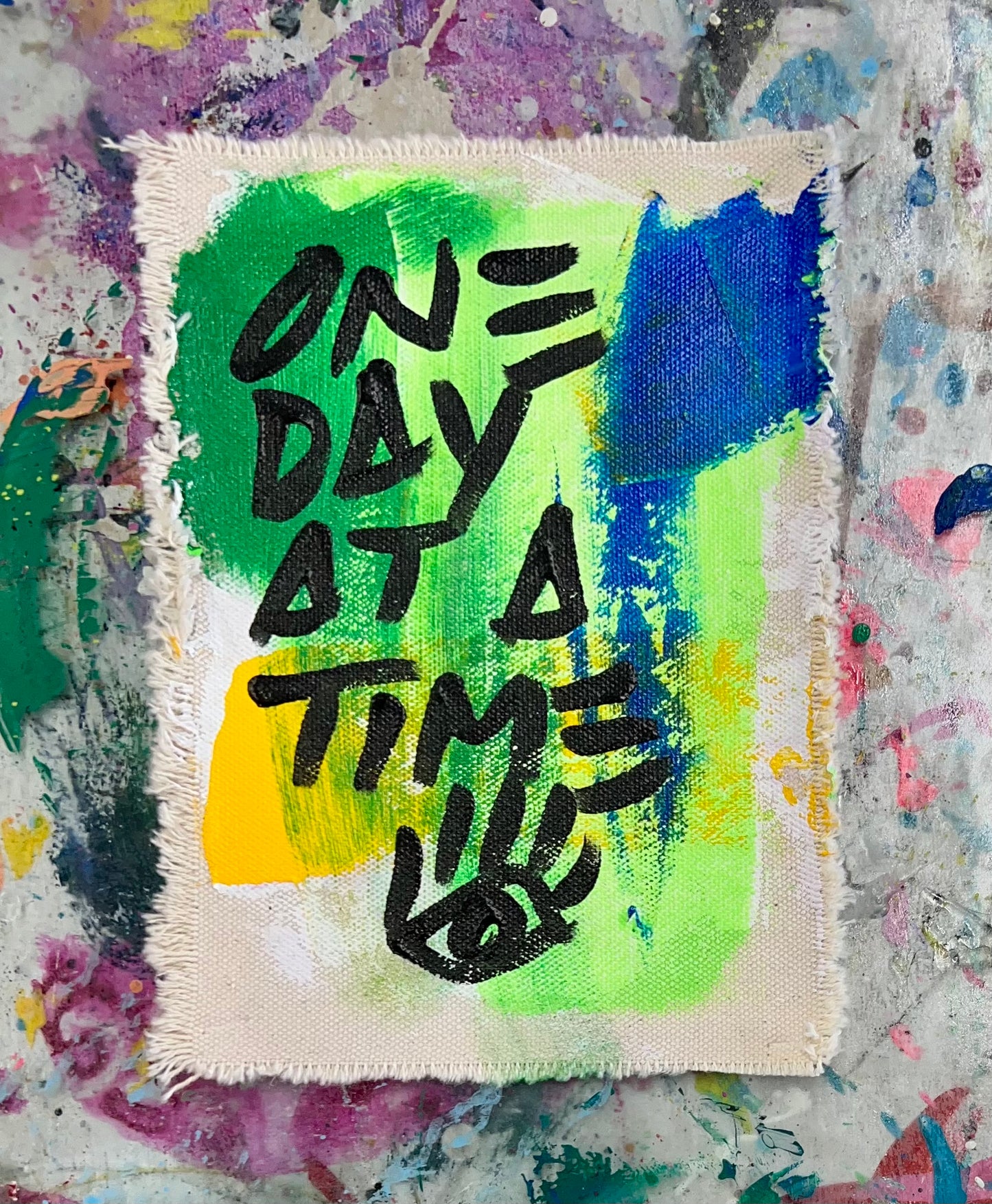 One Day at a Time / Yellow, Blue & Green / Pocket Art / September 2024