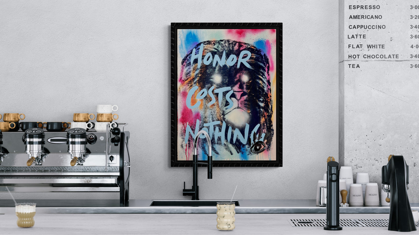 Honor Costs Nothing / Vintage Screenprint Lion / Wednesday Refresh / July 2025