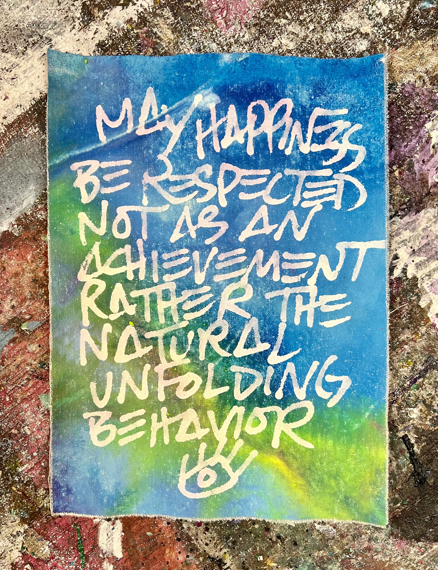 Natural Unfolding / Blue & Green Colorwash Mantra / March 2026