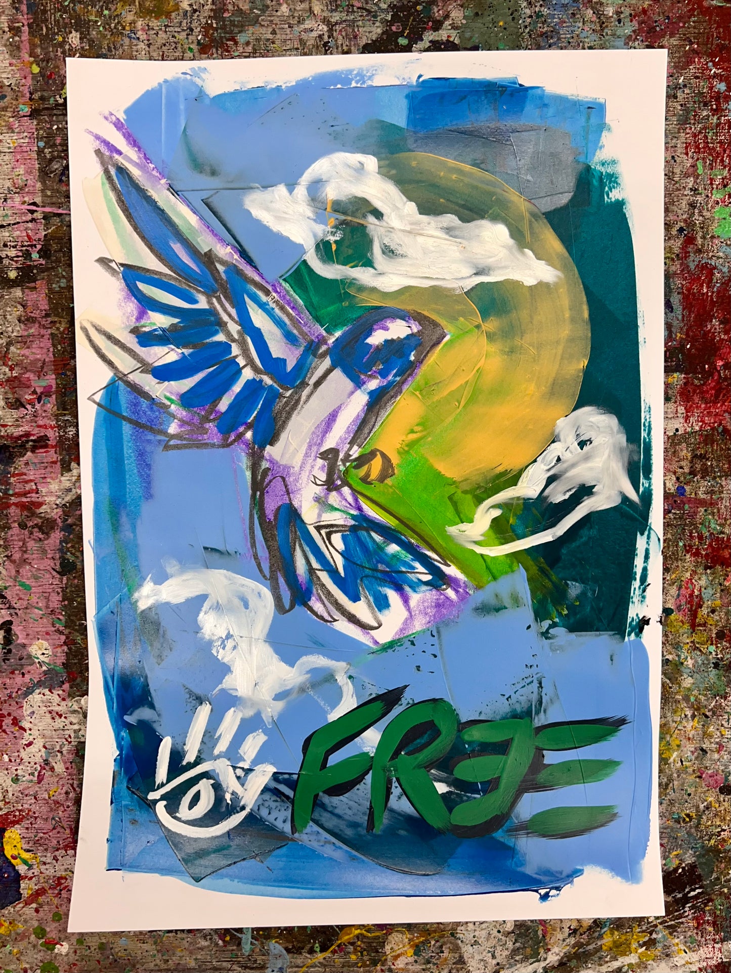 Bird in Flight Sketch / Archival Paper / May 2025
