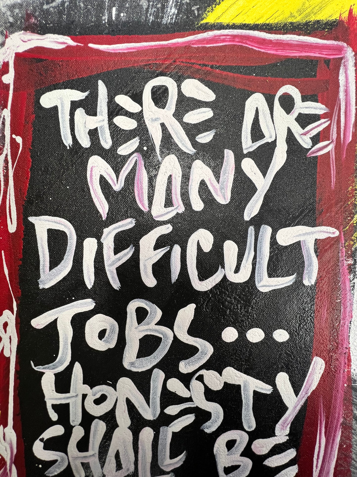 Honesty Not Difficult / Black & Yellow Background / Mantra / April 2026