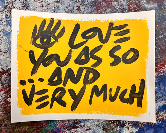 As So and Very Much / Black & Gold Mantra (landscape) / Archival Paper / Sunday Collection / August 2025