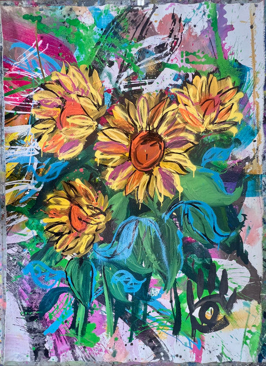 Brightly Forward / Abstract Sunflowers / August 2026