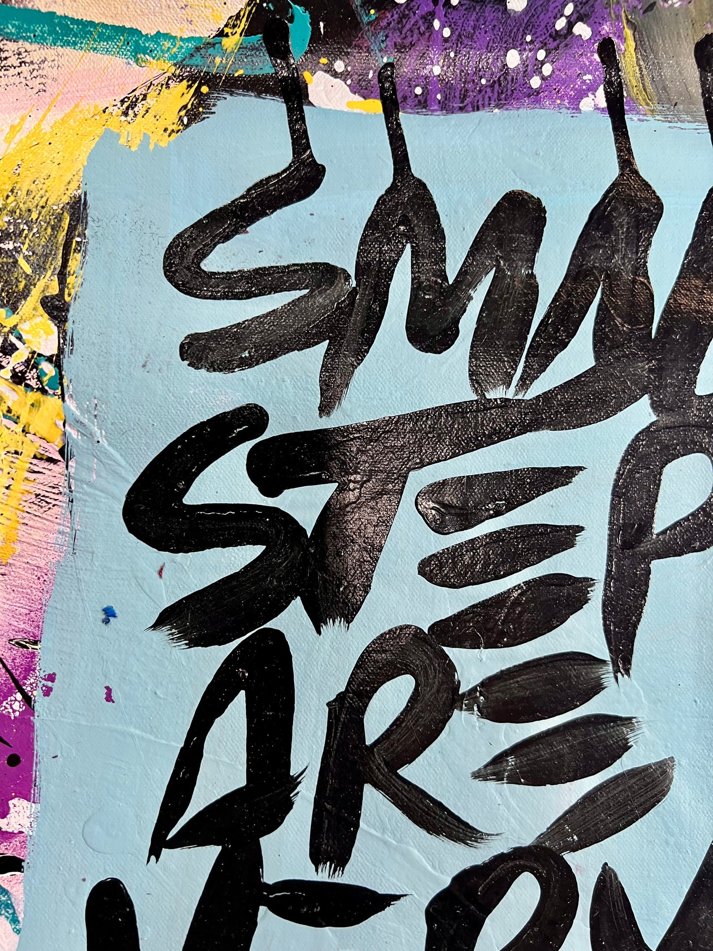 Small Steps / Purple, Yellow, & Black / Abstract Mantra / June 2026