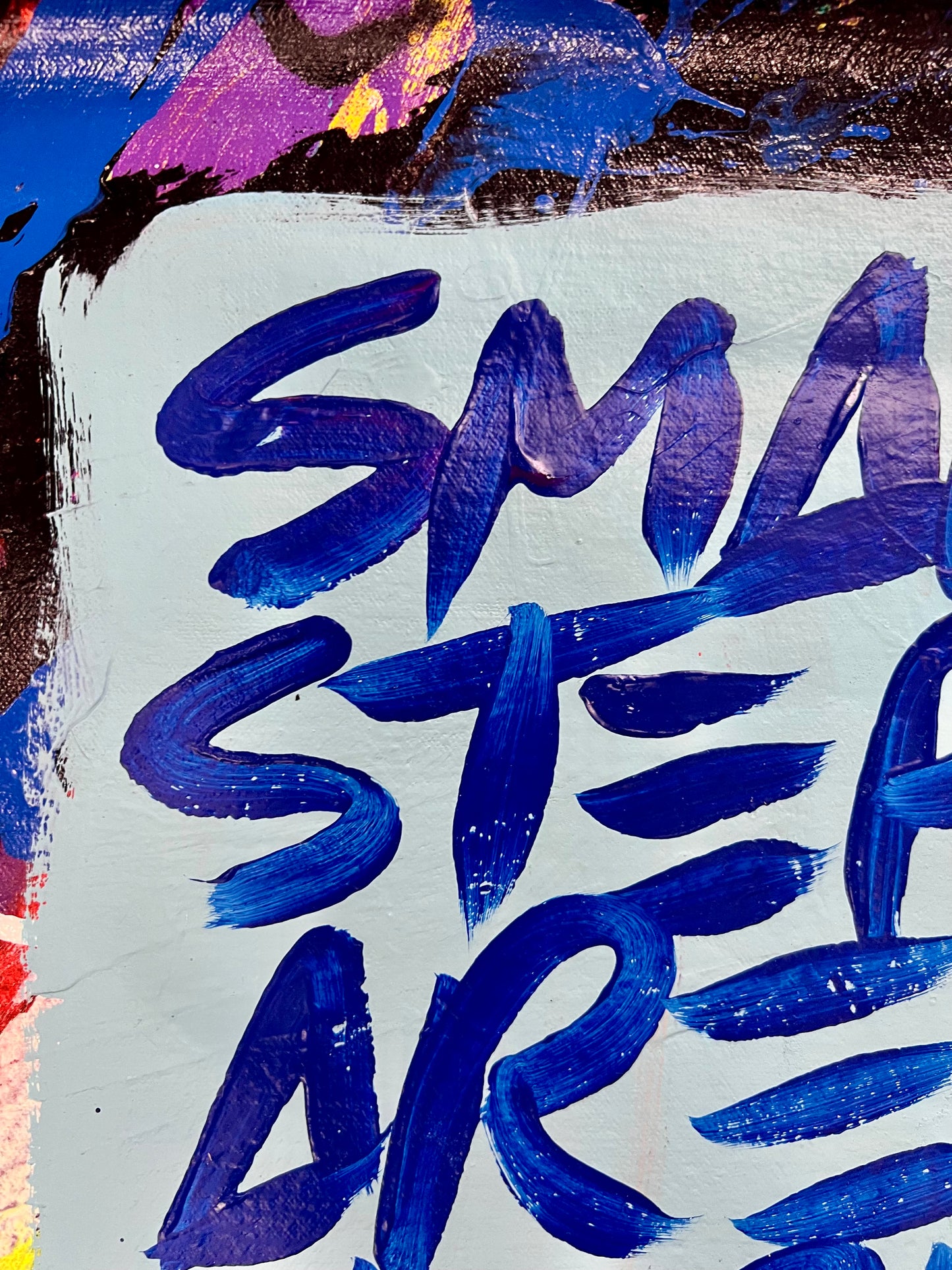 Small Steps / Blue, Black, & Yellow / Abstract Mantra / June 2026
