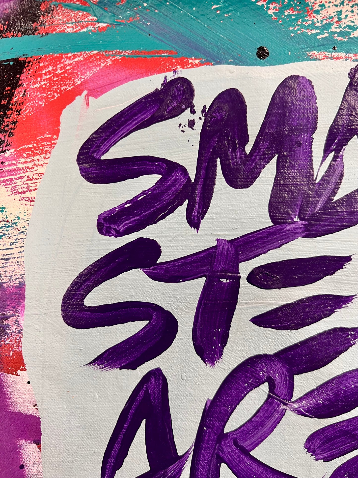 Small Steps / Purple, Green, & White / Abstract Mantra / June 2026