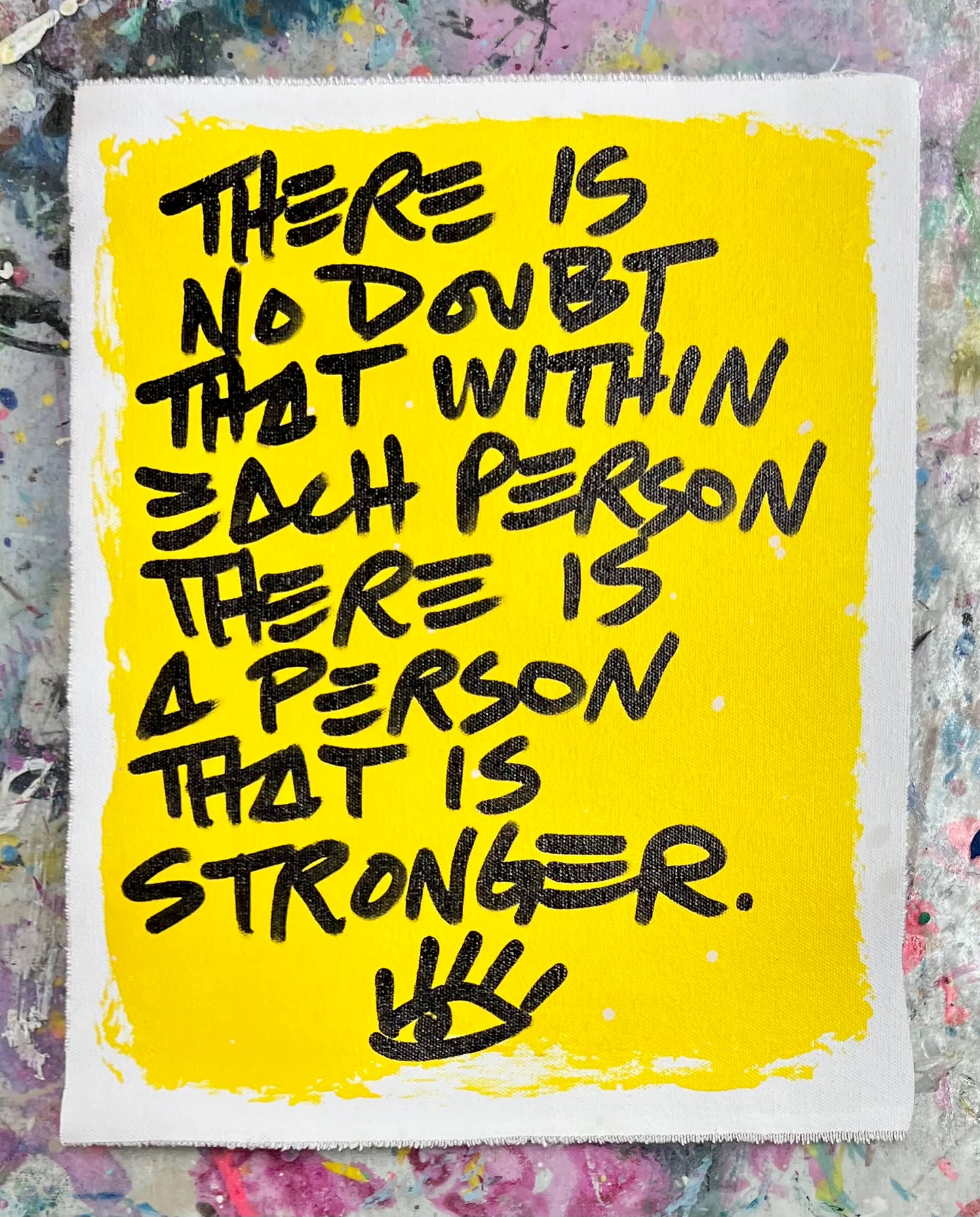 Person Stronger / Black & Yellow Mantra 1 / September 2024